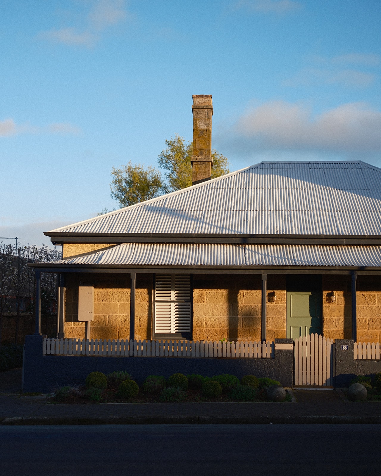 Raffah House warm interior — historic sandstone cottage Tasmania